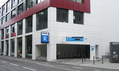 Außenansicht des Parkhauses